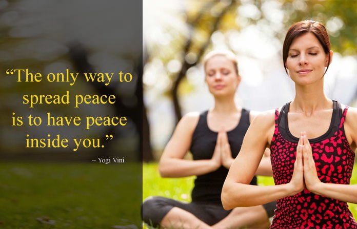 the only way to spread peace is to have peace inside you.