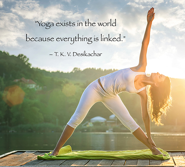 yoga exists in the wold because everything is linked. t.k.v. desikachar