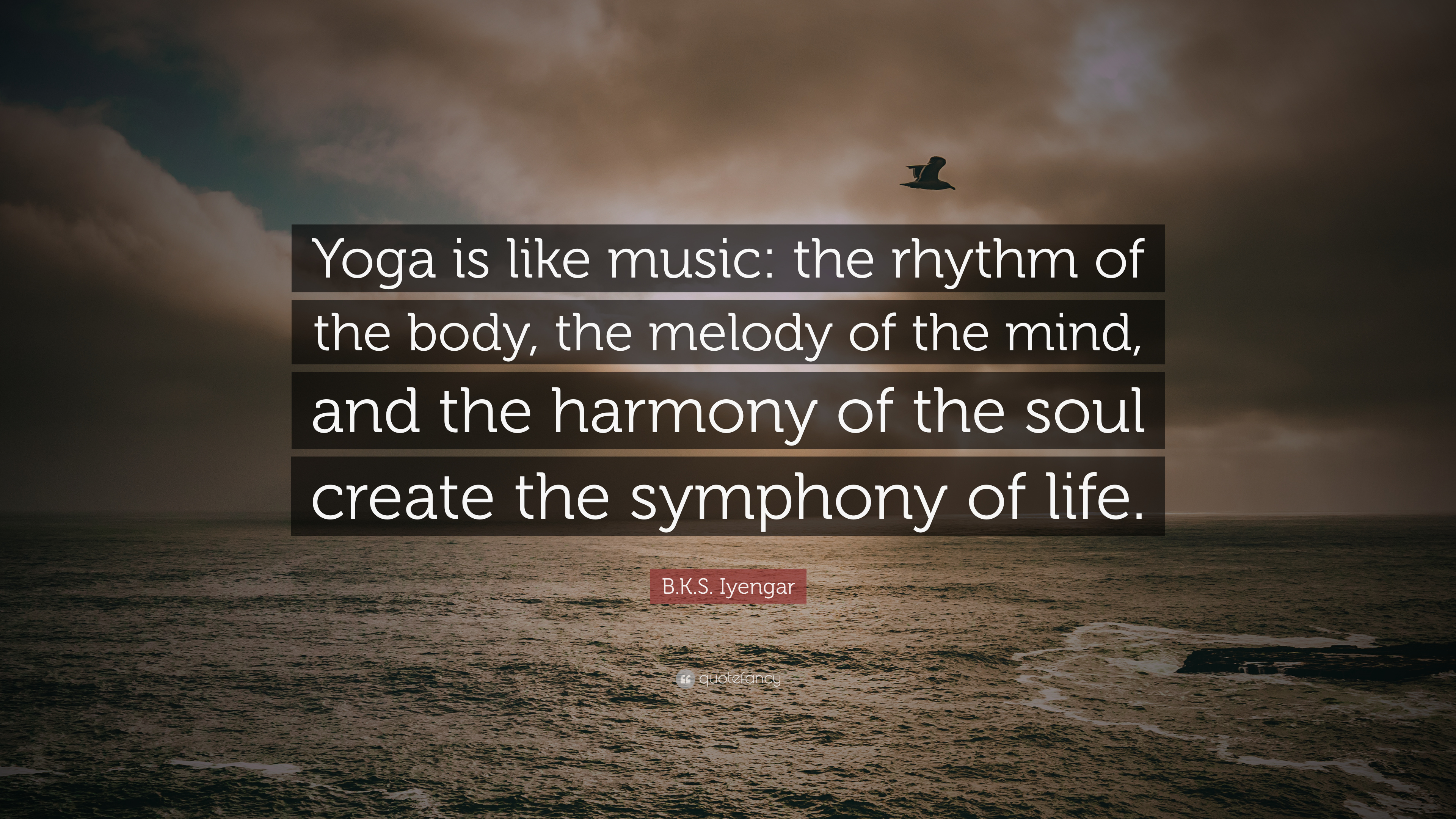 yoga is like music the rhythm of the body the melody of the mind and the harmony of the soul create the symphony of life