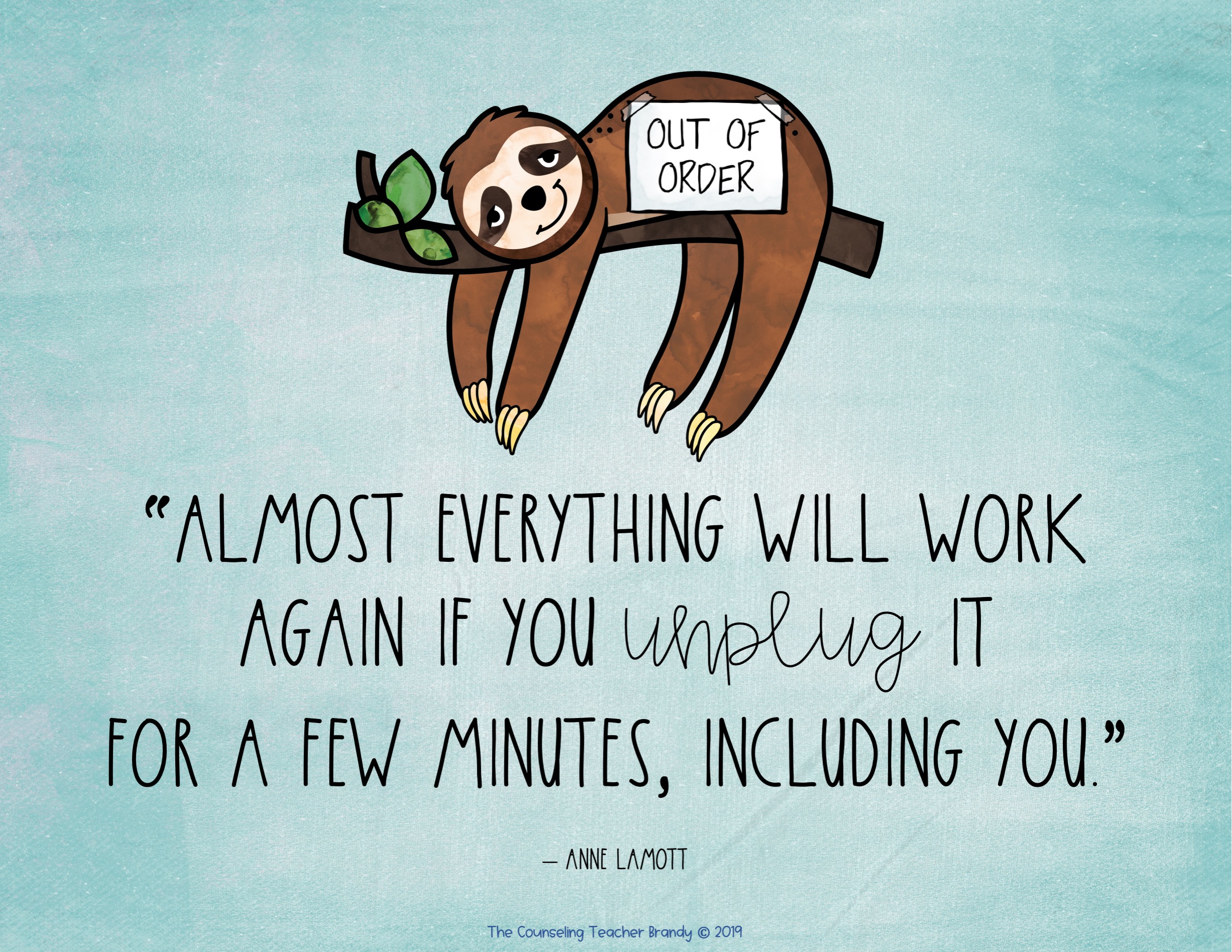 almost everything will work again if you unplug it for a few minutes including you. anne lamott
