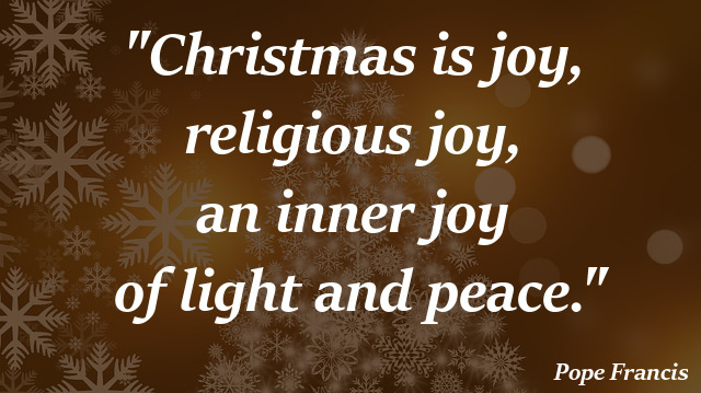 christmas is joy religious joy, and inner joy of light and peace