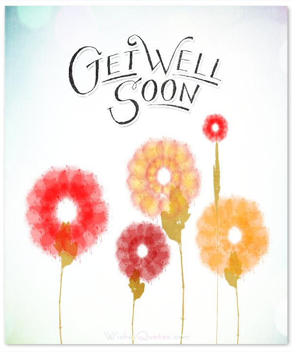 get well soon flowers painting