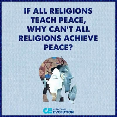if all religions teach peace, why can’t all religions achieve peace.