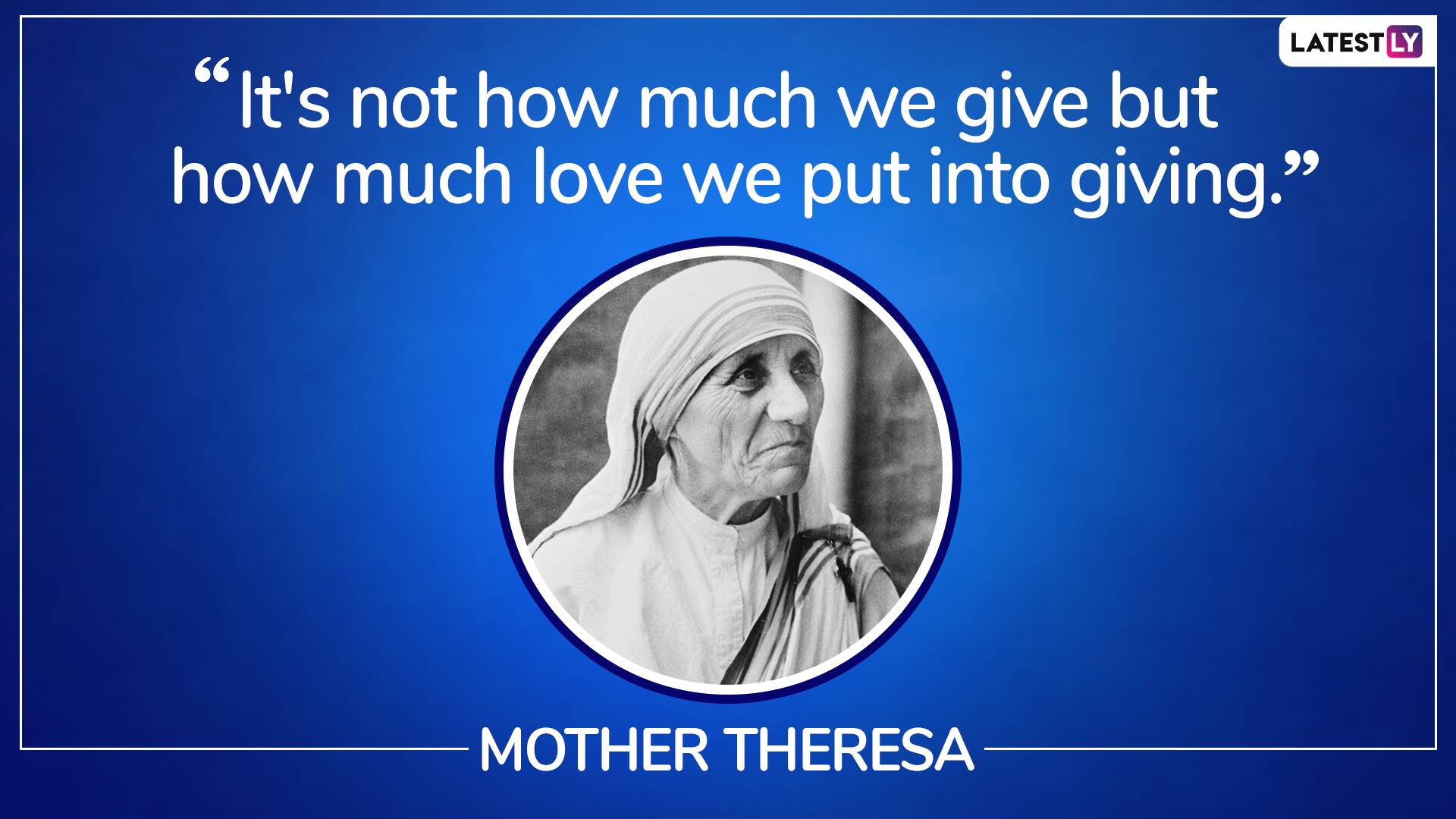 it’s not how much we give but how much love we put into giving