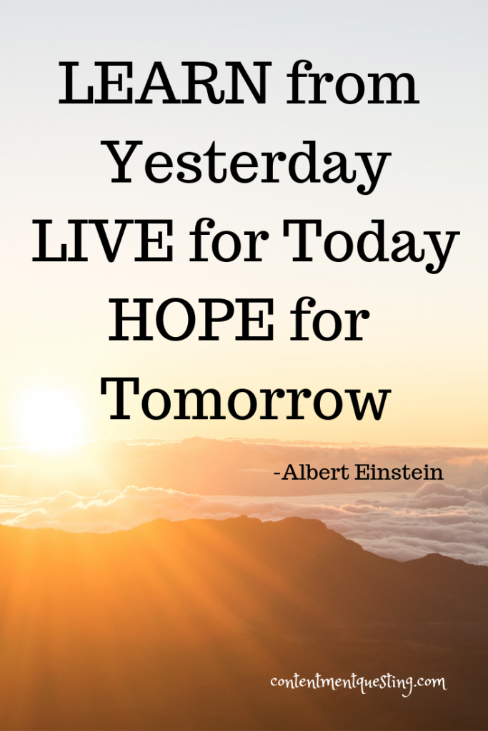 learn from yesterday live for today hope for tomorrow. albert einstein