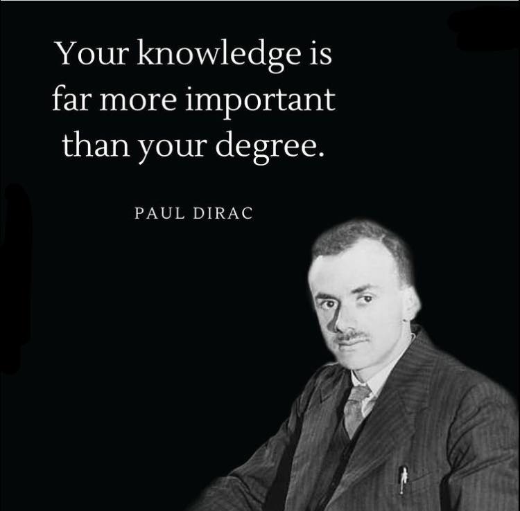 Your knowledge is far more important than your degree.