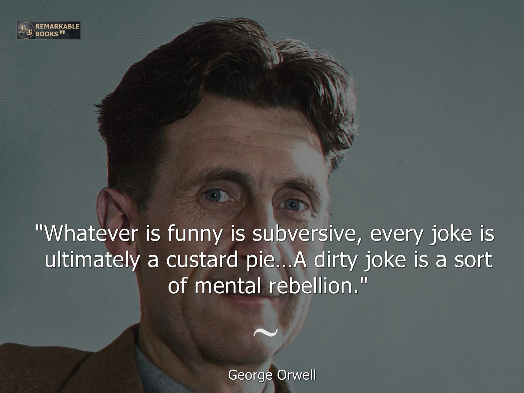 Whatever is funny is subversive, every joke is ultimately a custard pie… a dirty joke is a sort of mental rebellion.