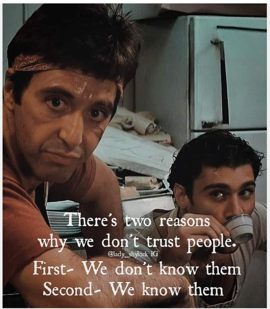 There are two reasons why we don’t trust people, First, we don’t know them. Second, we know them.