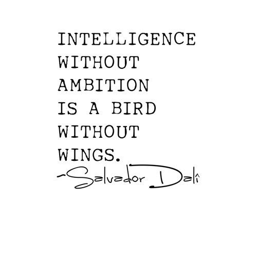 Intelligence without ambition is a bird without wings.